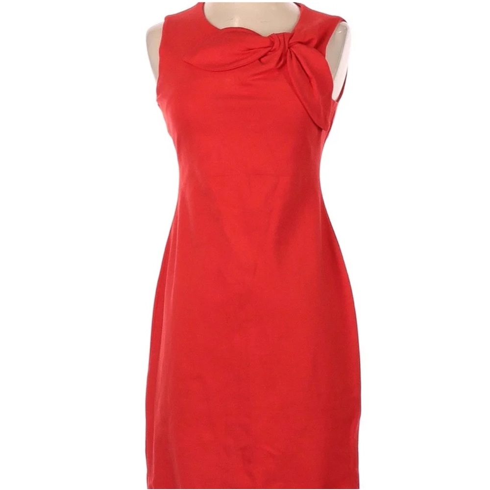 Banana Republic Red Sheath Bow Dress